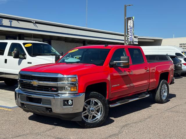 Red 2016 Chevrolet Silverado 2500HD LT Crew Cab 4WD Pickup Truck Four-Wheel Drive Automatic