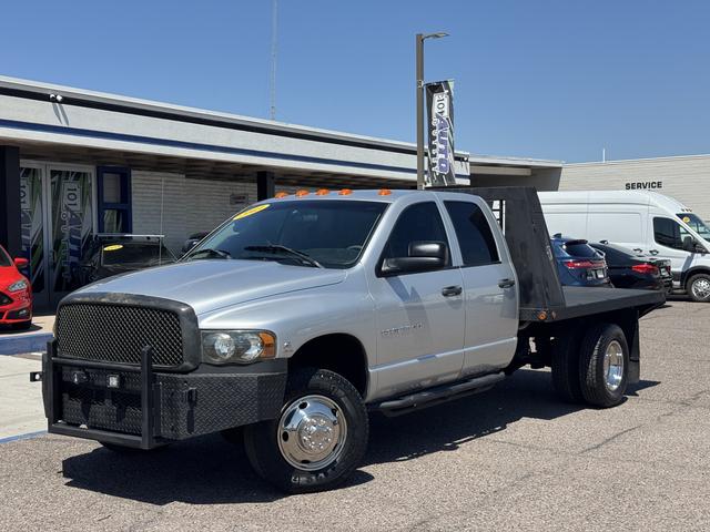 Silver 2003 Dodge RAM 3500 Pickup Truck Four-Wheel Drive 6-Speed Manual