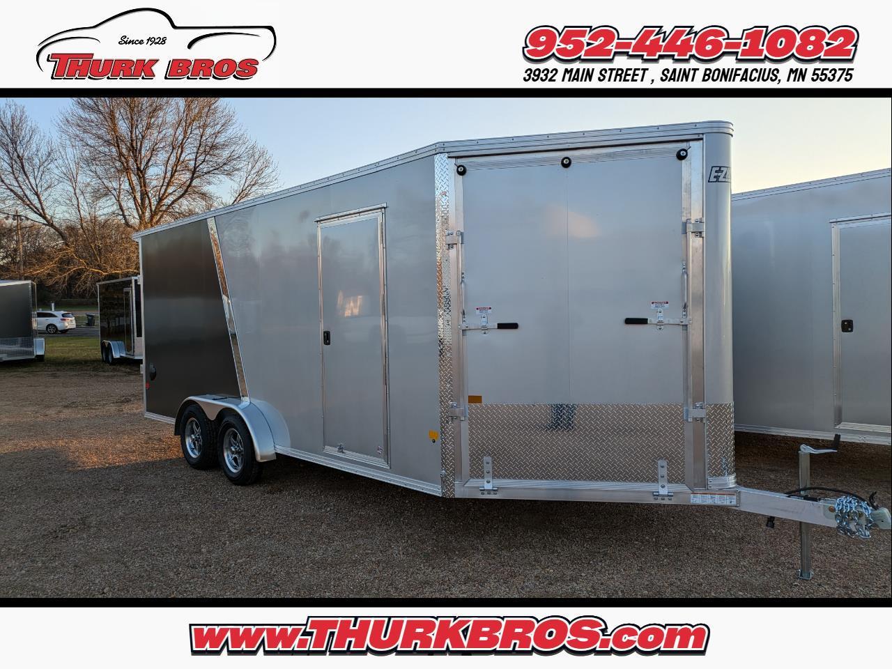 2025 E-Z Hauler Cargo 7.4x18 Inline Snowmobile Trailer