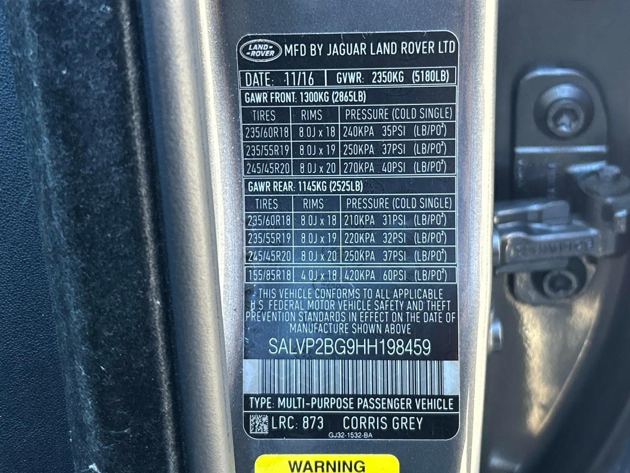 Land Rover Range Rover Evoque 5 Door SE 2017