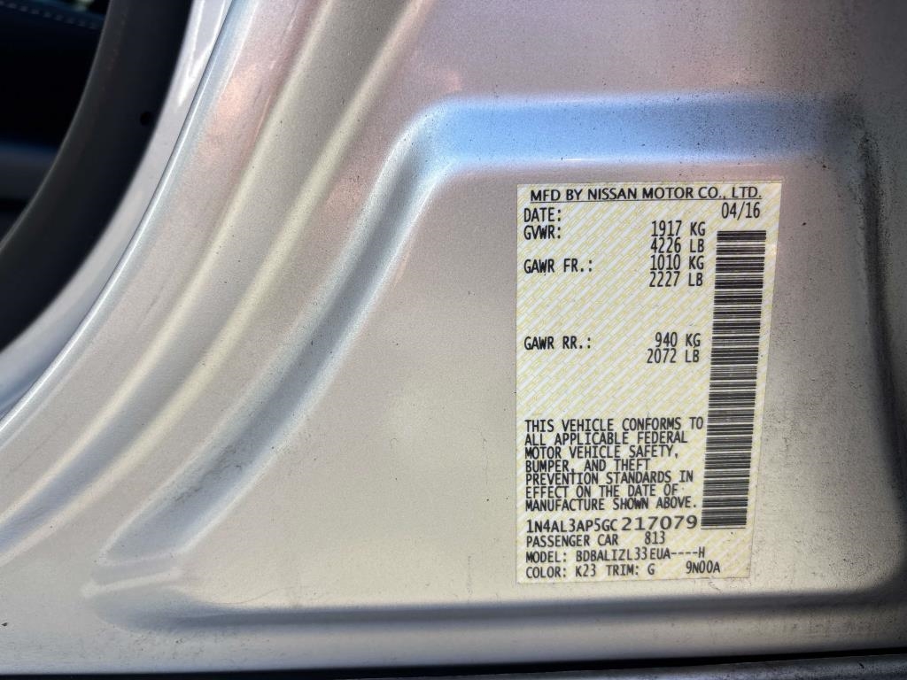 Nissan Altima  2016 Nissan Altima  2016