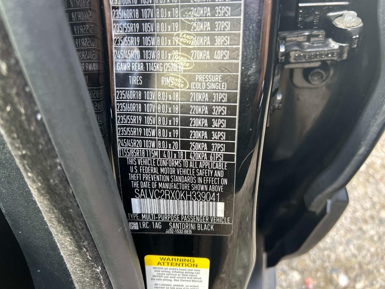 Land Rover Range Rover Evoque  2019