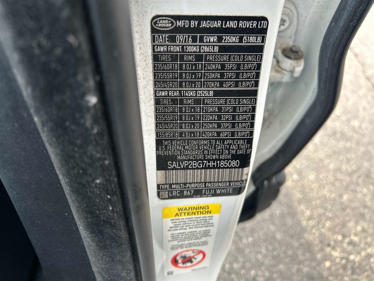 Land Rover Range Rover Evoque  2017