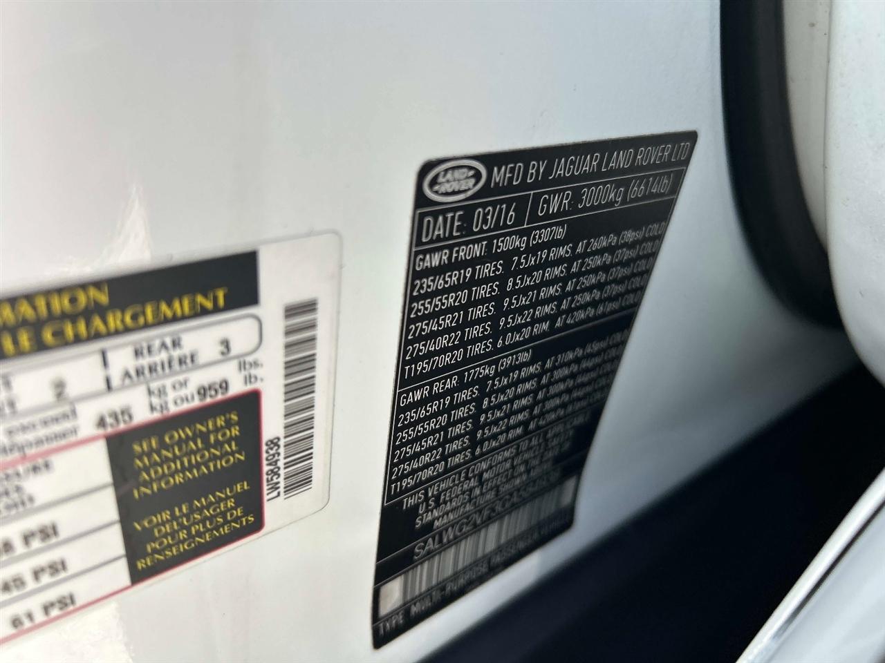 Land Rover Range Rover Sport 4WD 4dr V6 SE 2016