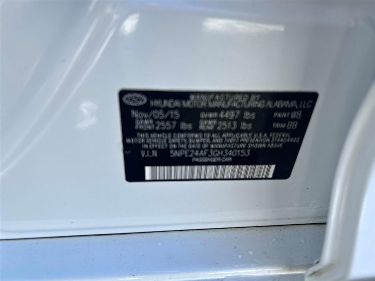 Hyundai Sonata 4dr Sdn 2.4L SE 2016