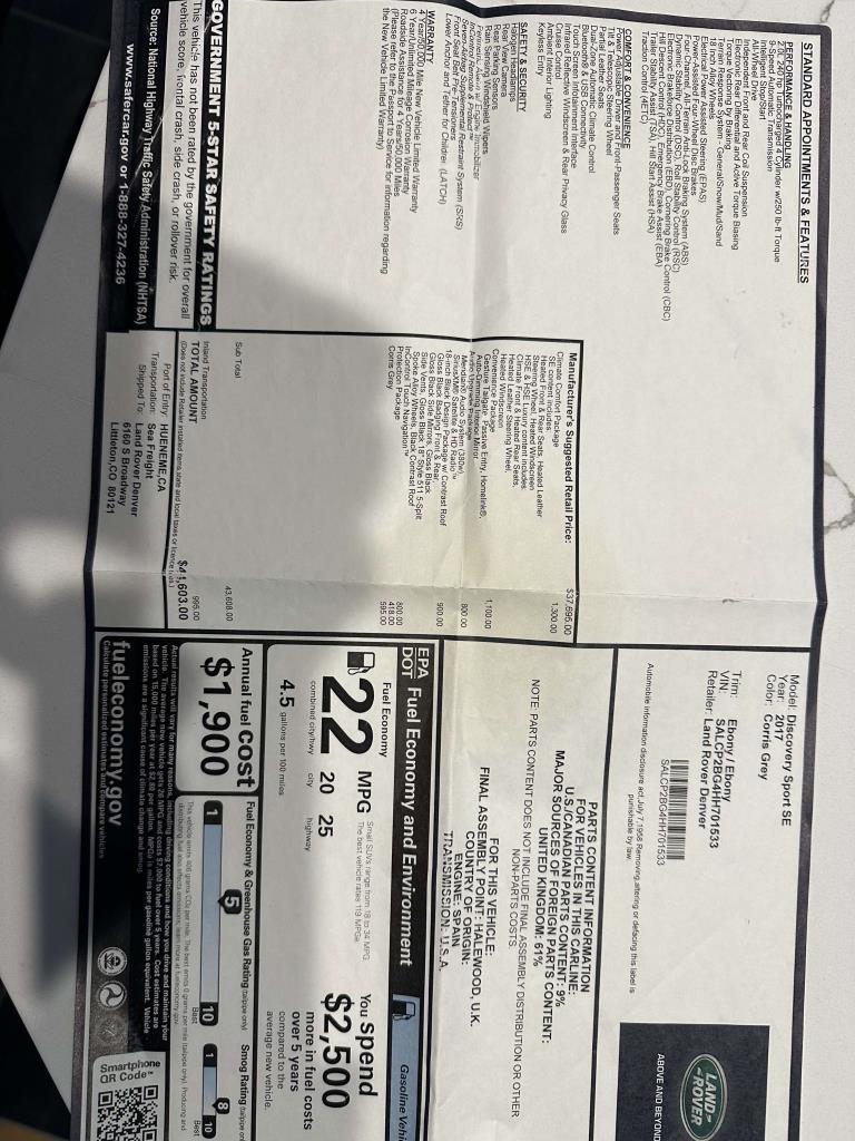 Land Rover Discovery Sport SE 4WD 2017