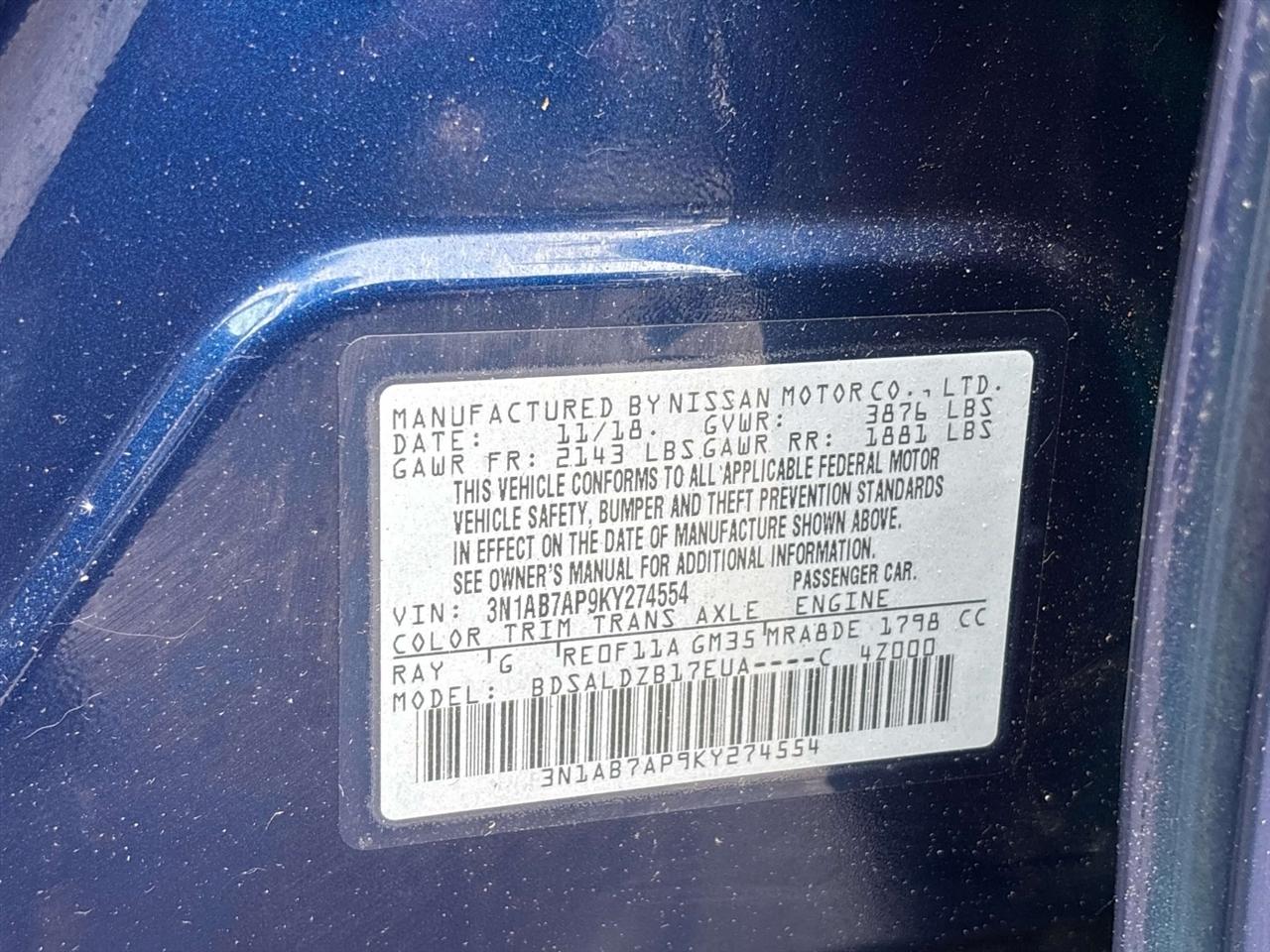 Nissan Sentra SV CVT *Ltd Avail* 2019