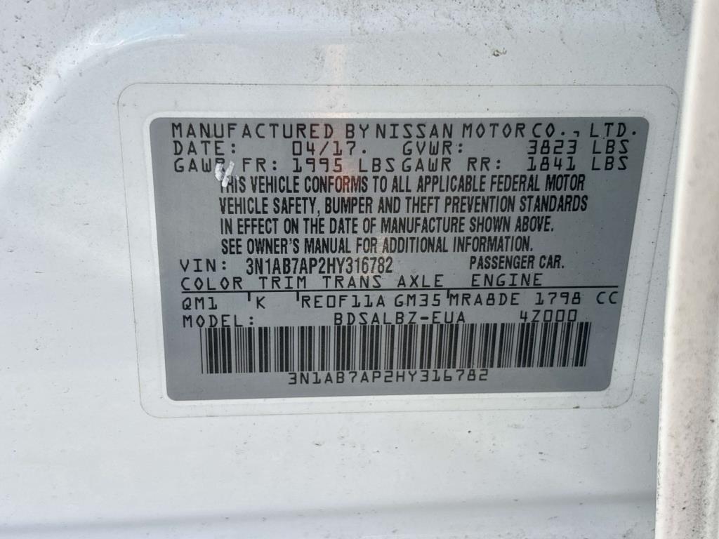 Nissan Sentra S CVT 2017
