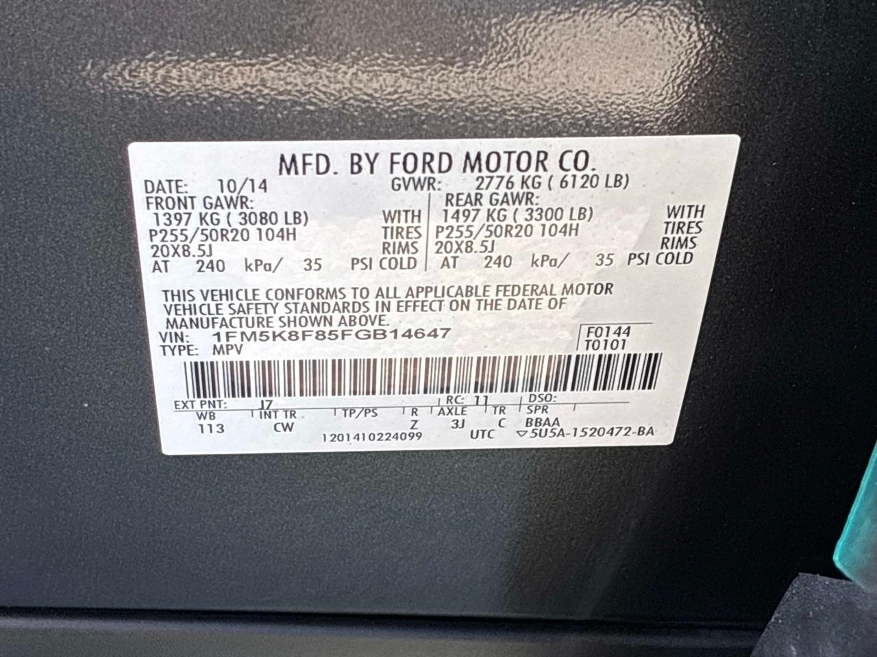 Ford Explorer 4WD 4dr Limited 2015