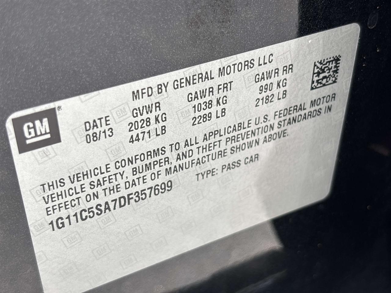 Chevrolet Malibu 4dr Sdn LT w/1LT 2013