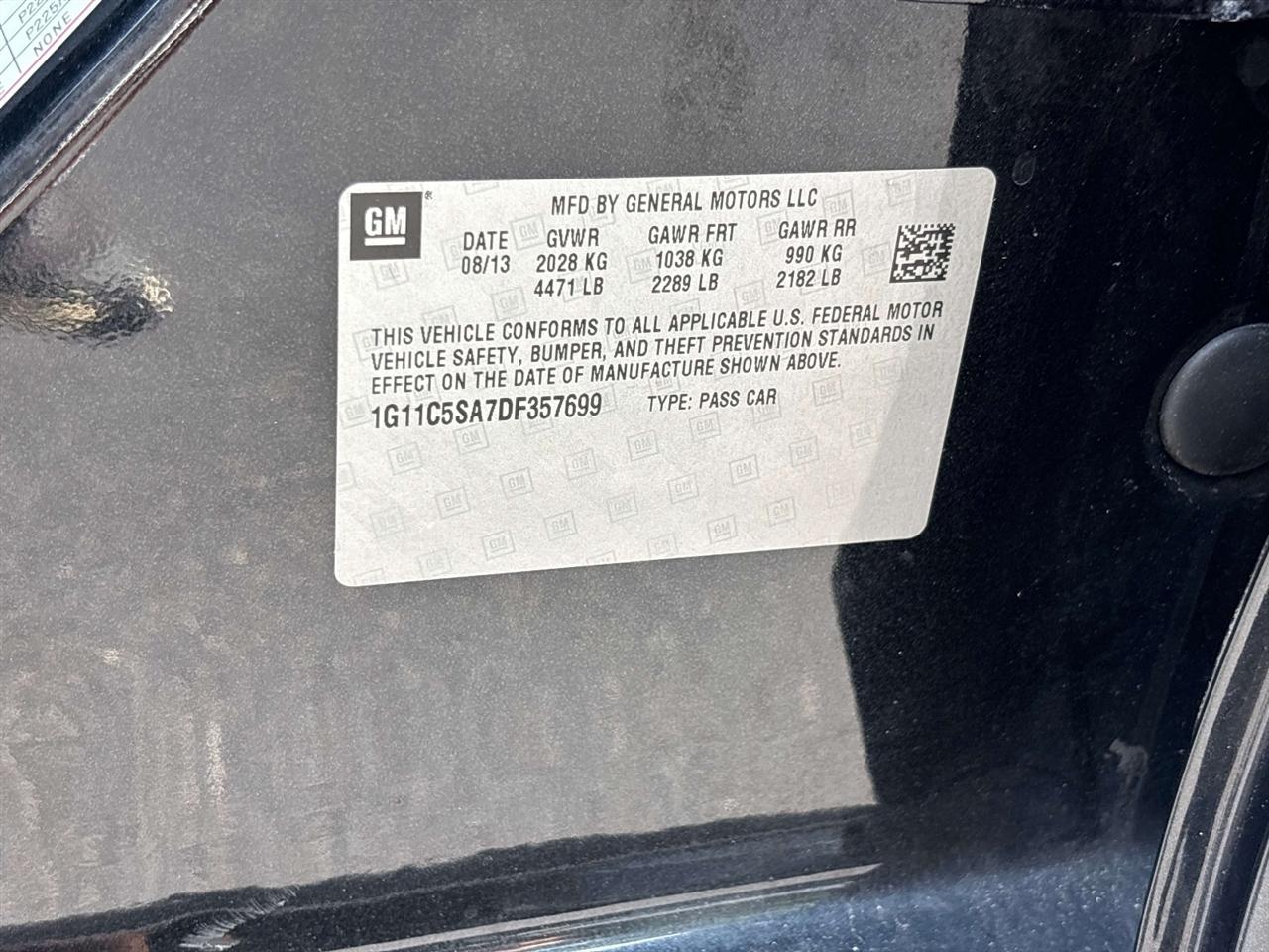 Chevrolet Malibu 4dr Sdn LT w/1LT 2013