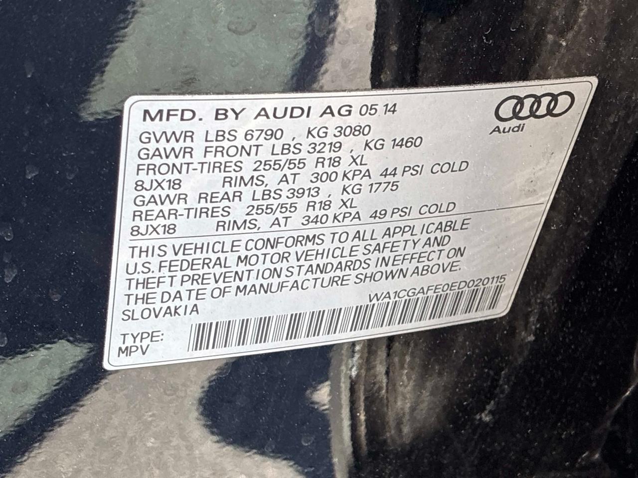Audi Q7 quattro 4dr 3.0T Premium 2014