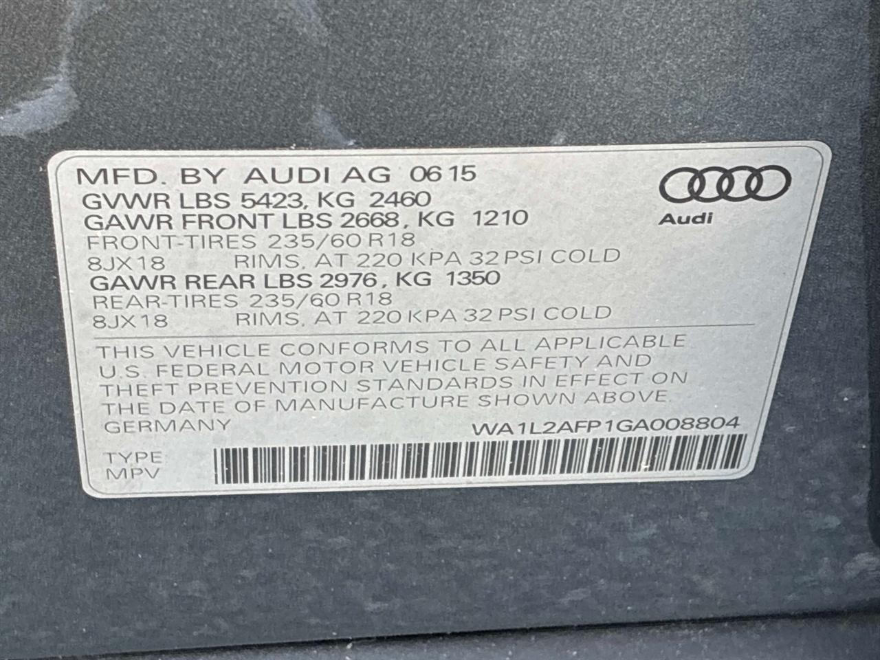 Audi Q5 quattro 4dr 2.0T Premium Plus 2016