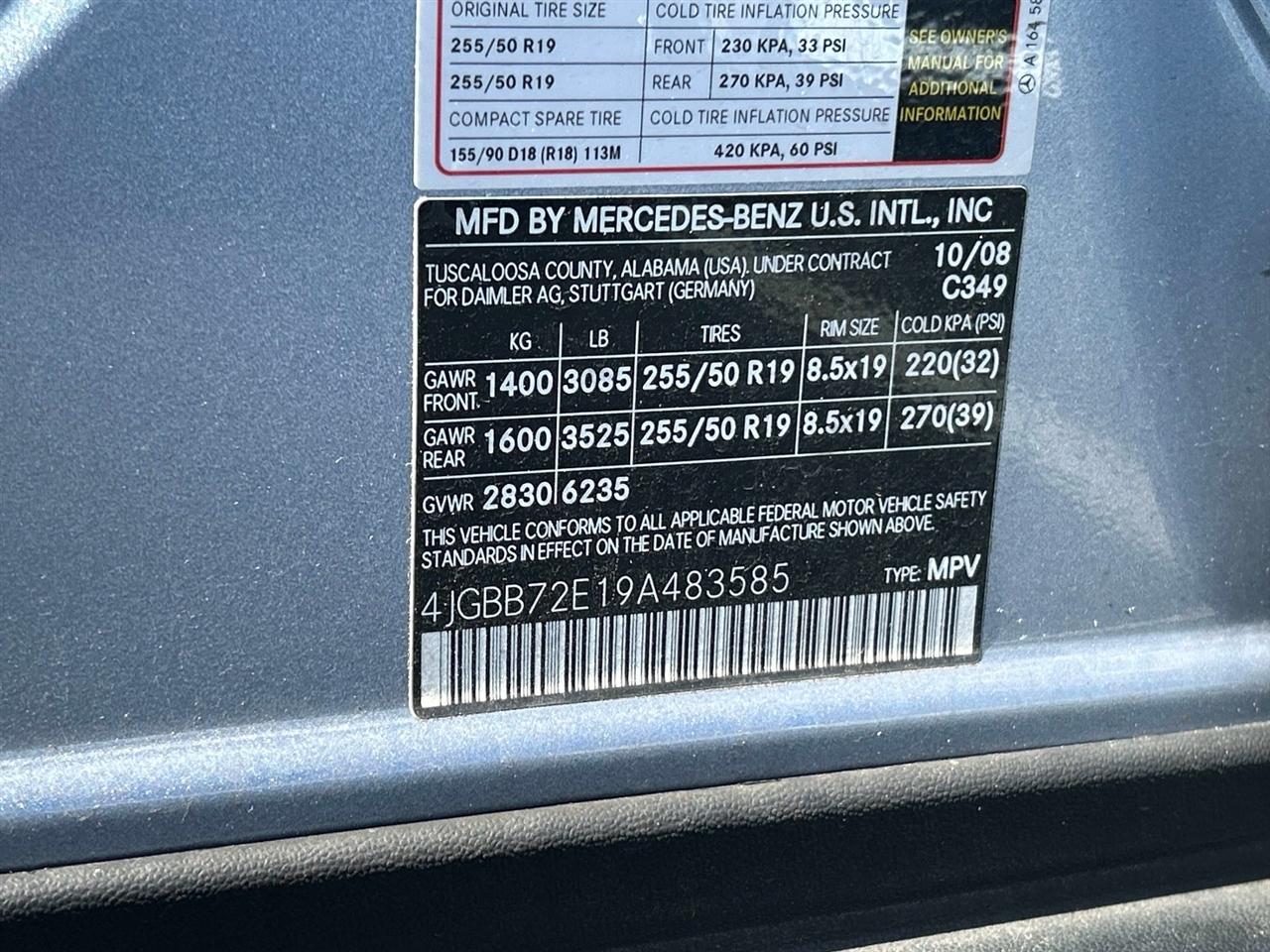 Mercedes-Benz M-Class 4MATIC 4dr 5.5L 2009