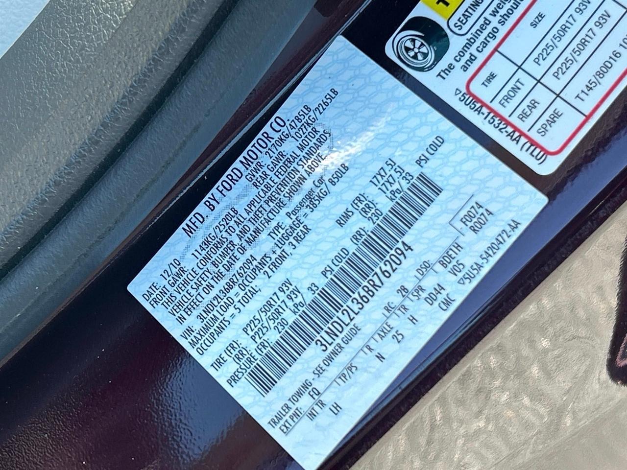 Lincoln MKZ 4dr Sdn Hybrid FWD 2011