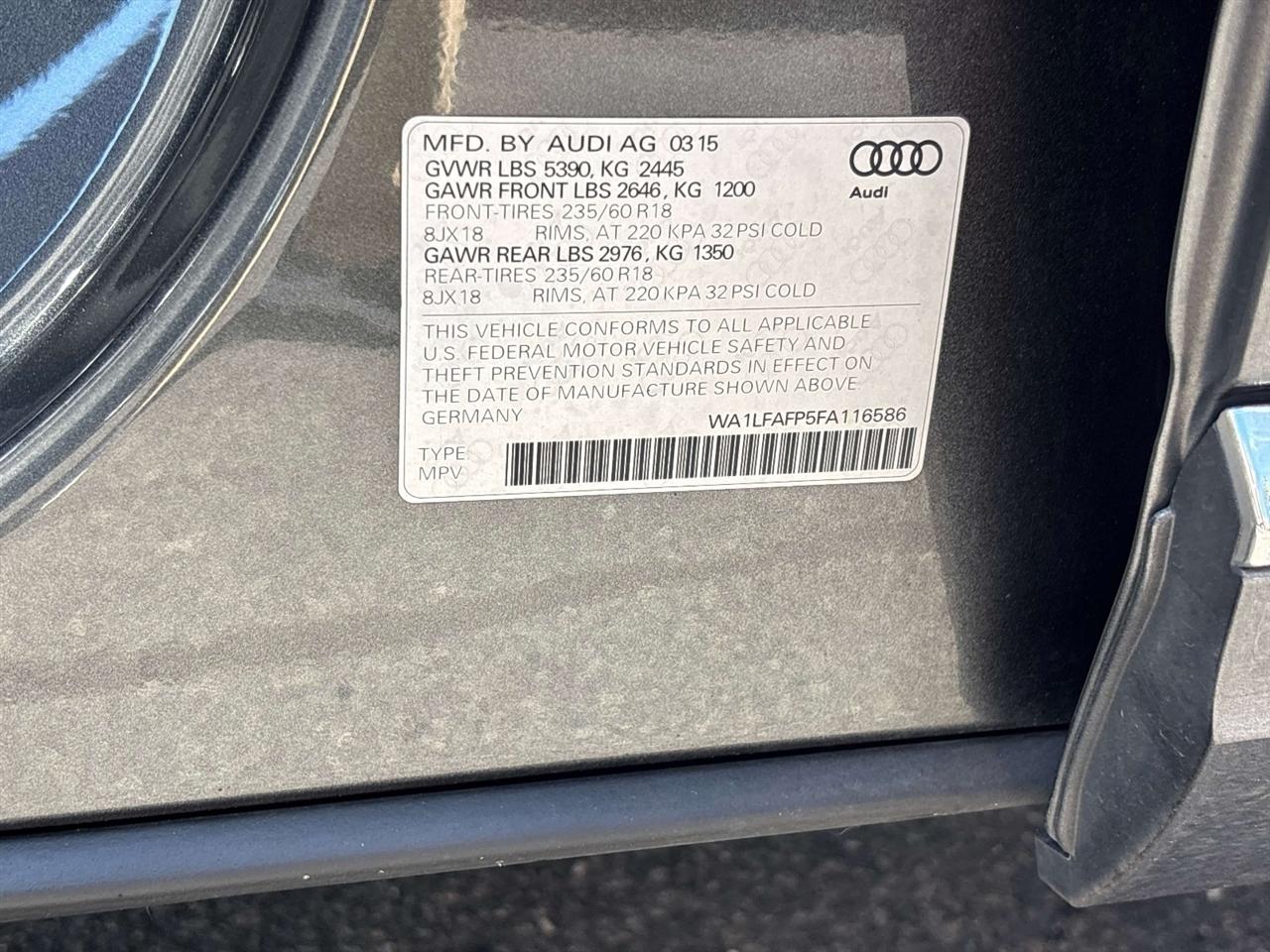 Audi Q5 quattro 4dr 2.0T Premium Plus 2015