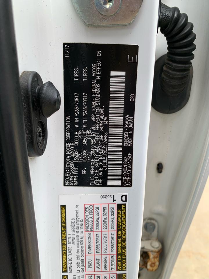 Toyota 4Runner SR5 Premium 4D SUV 4X4 V6 2018