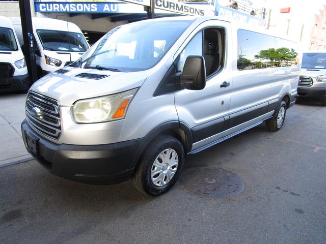 Gray 2016 Ford Transit Passenger 350 XLT Low Roof LWB RWD with 60/40 Passenger-Side Doors Van Rear-Wheel Drive Automatic