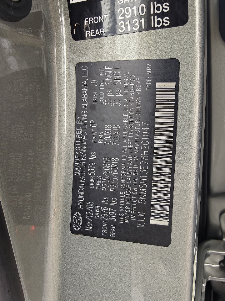 Hyundai Santa Fe Limited 2008