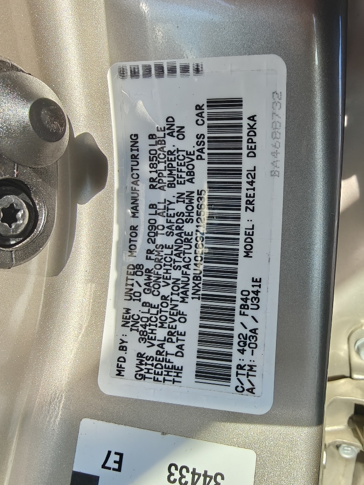 Toyota Corolla S 4-Speed AT 2009