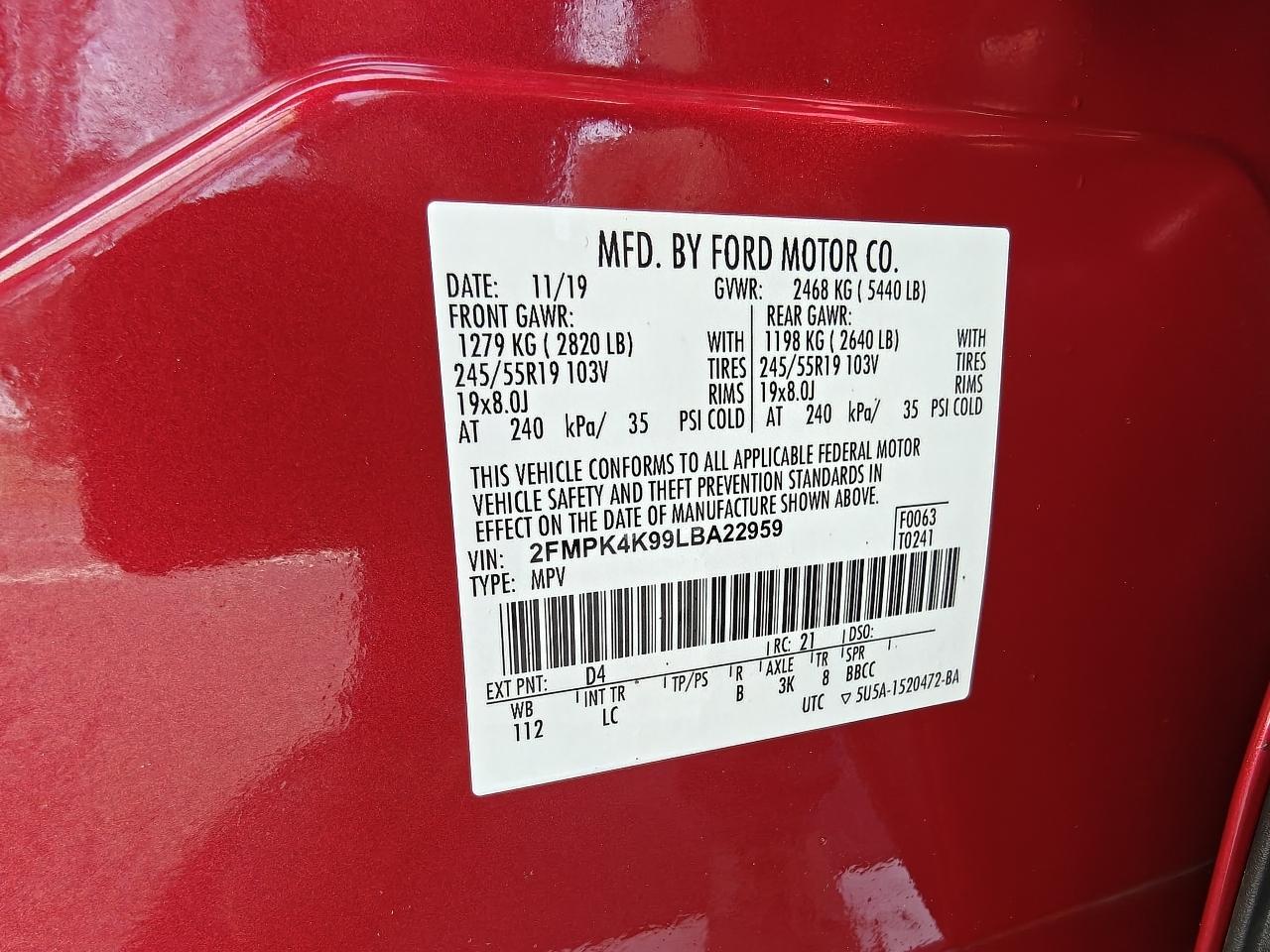 Ford Edge Titanium AWD 2020