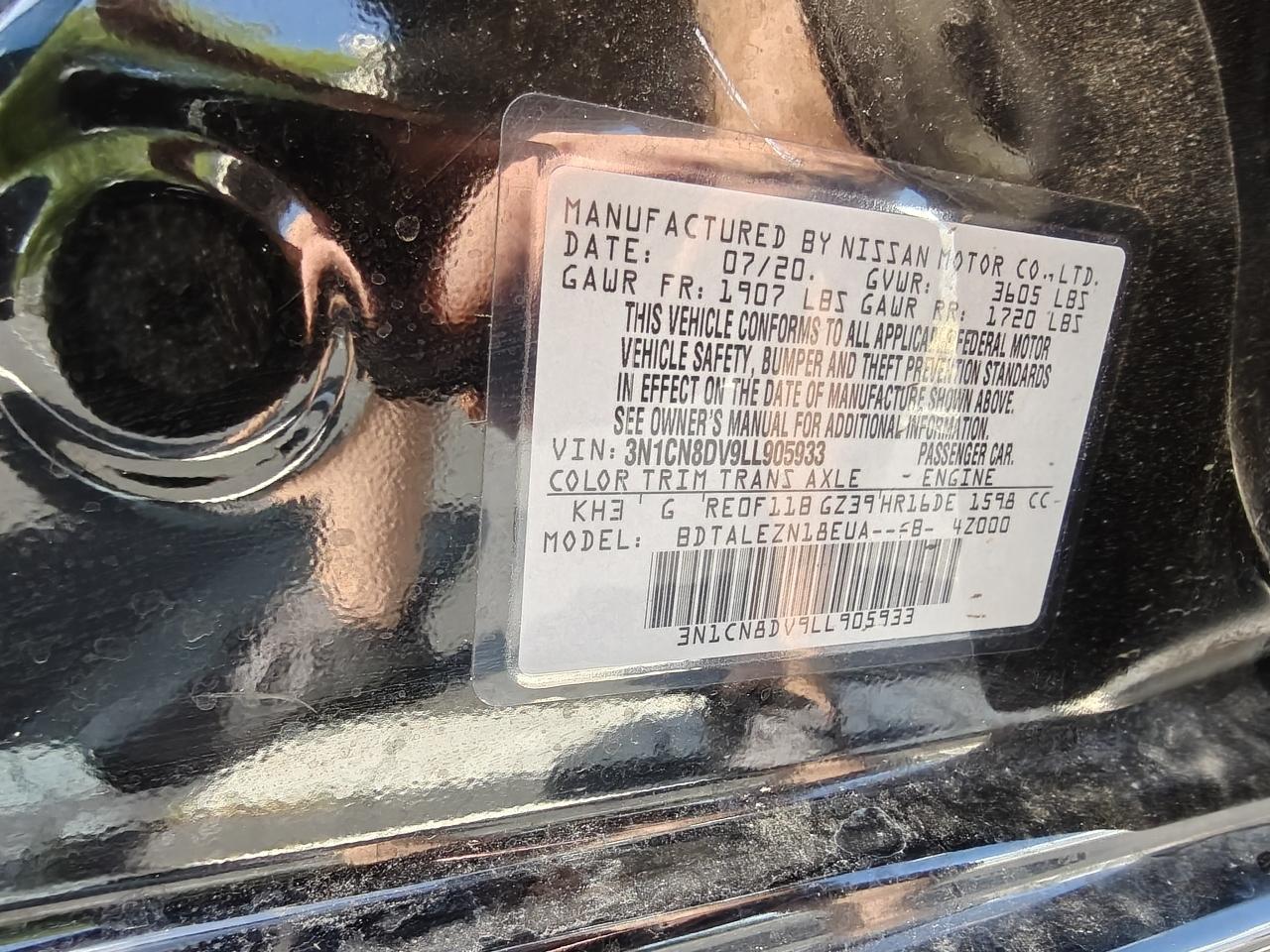 Nissan Versa S CVT 2020