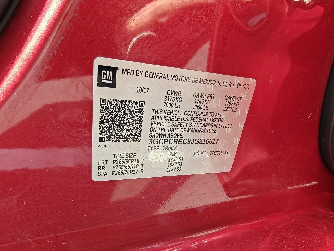 Chevrolet Silverado 1500 1LT Crew Cab 2WD 2018