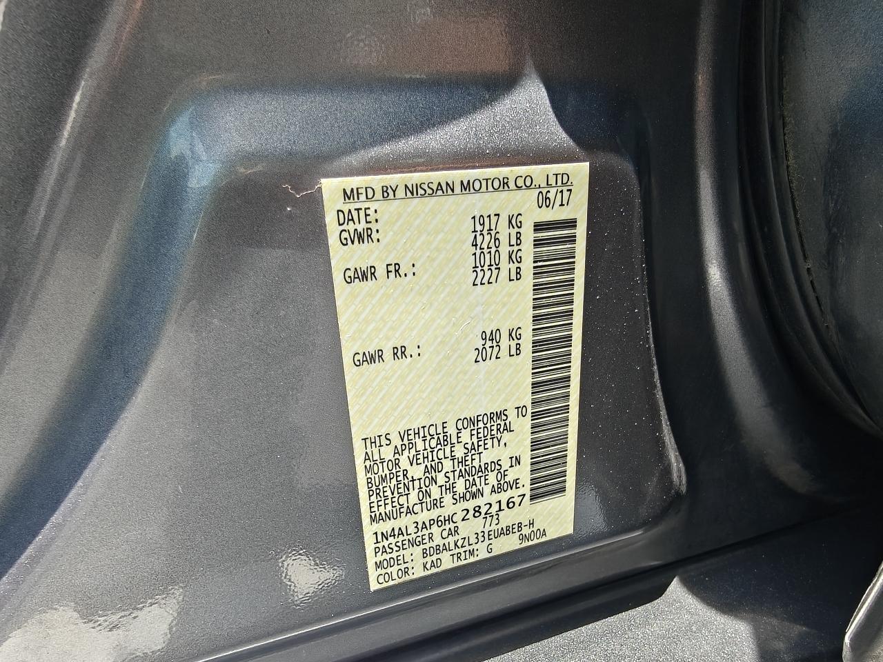Nissan Altima 2.5 S 2017