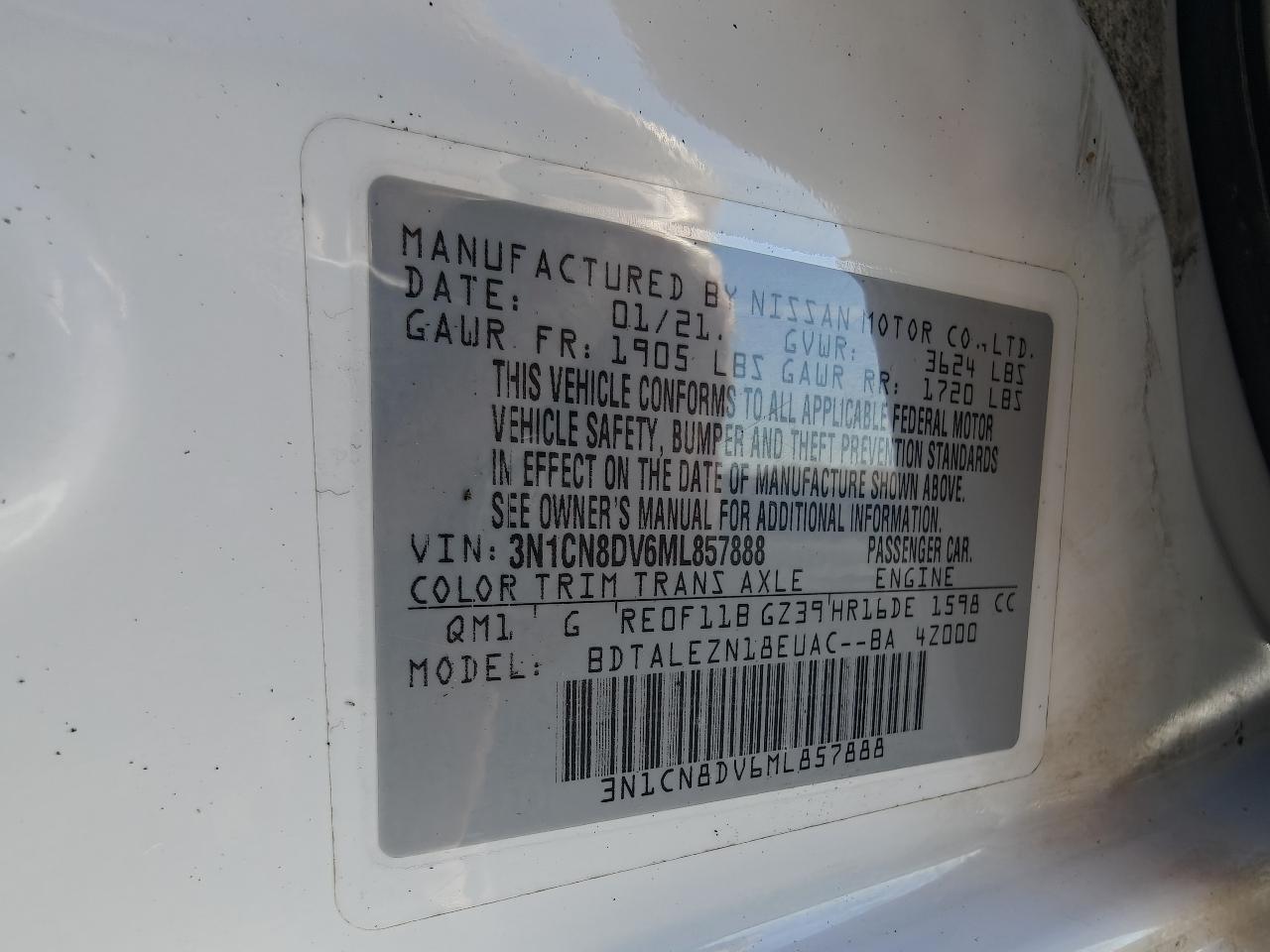 Nissan Versa S CVT 2021