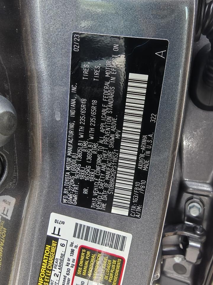 Toyota Highlander Hybrid LE AWD 2023