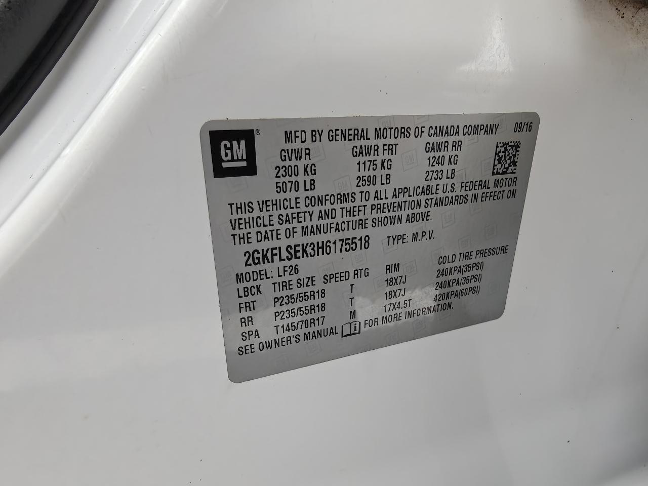 GMC Terrain SLE2 AWD 2017
