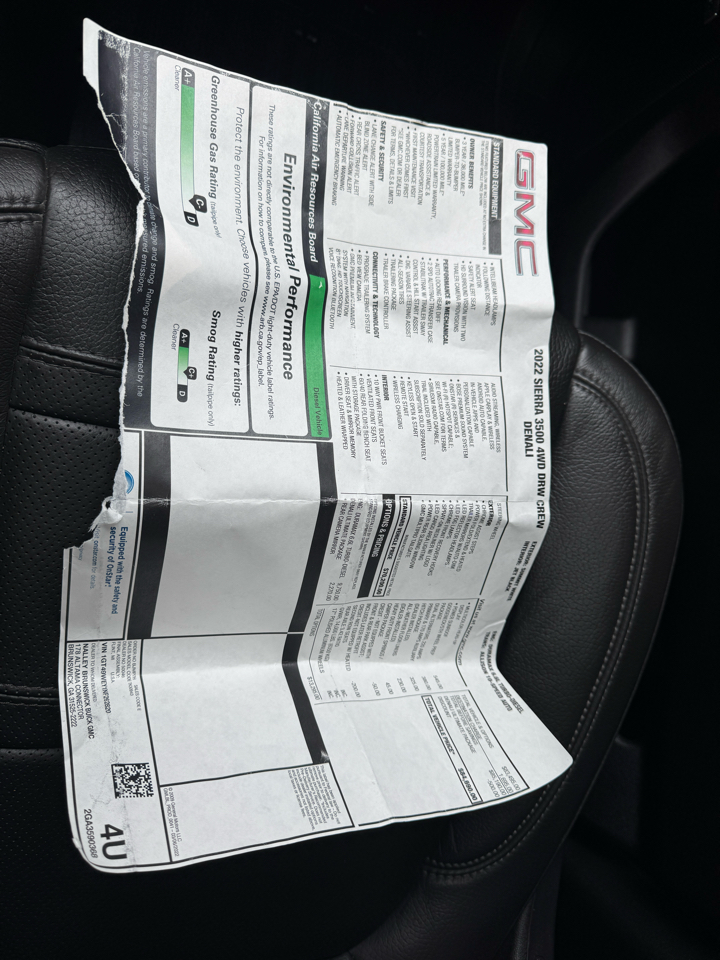 GMC Sierra 3500HD 4WD Crew Cab 172" Denali 2022