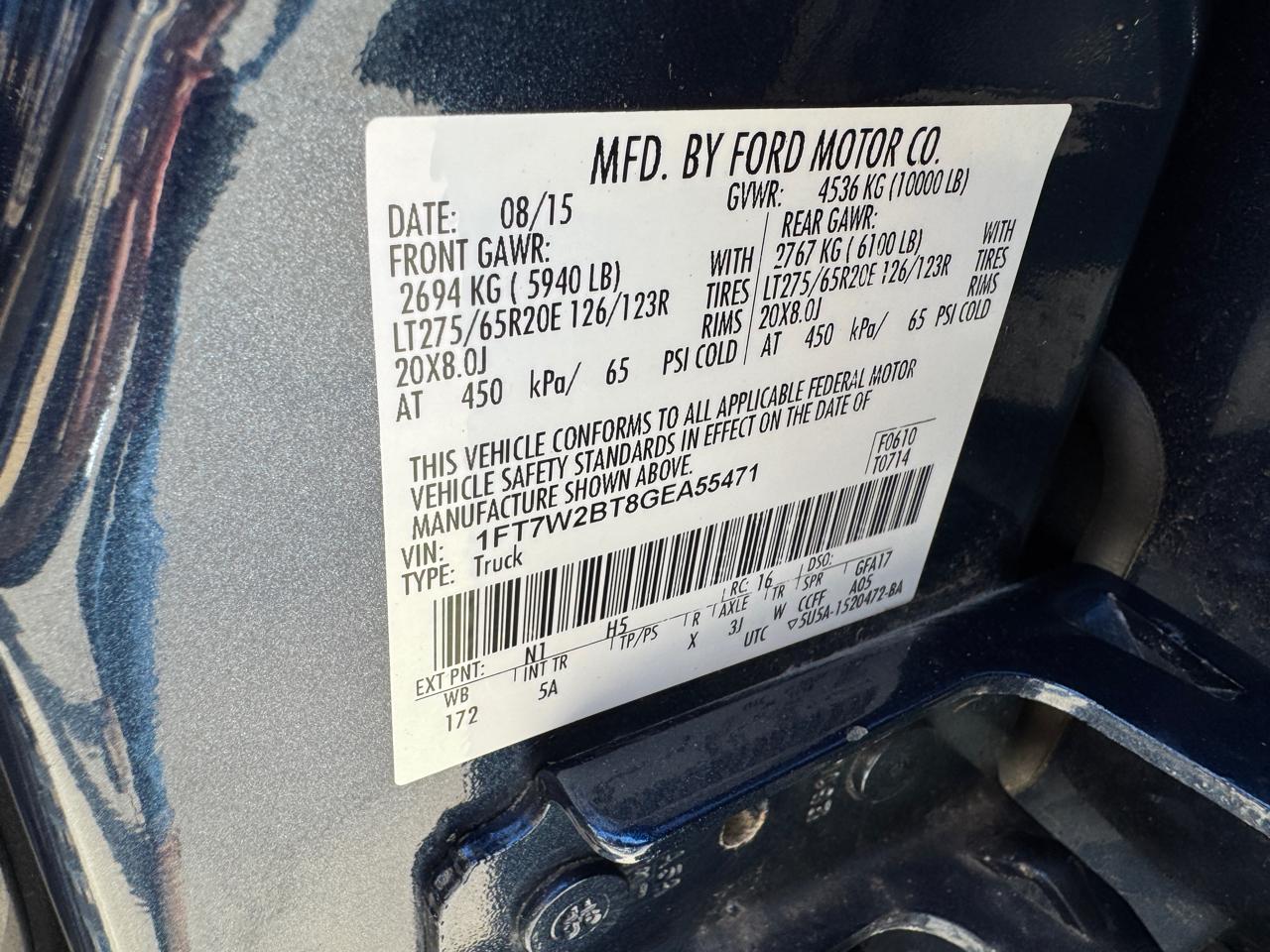 Ford Super Duty F-250 SRW 4WD Crew Cab 172" Lariat 2016