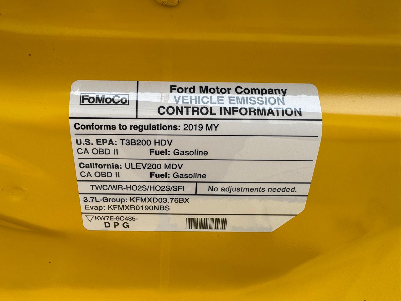 Ford Transit Van T-250 148" EL Hi Rf 9000 GVWR Sliding RH Dr 2019