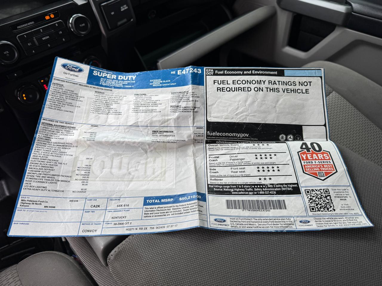 Ford Super Duty F-250 SRW XLT 4WD Crew Cab 6.75' Box 2017