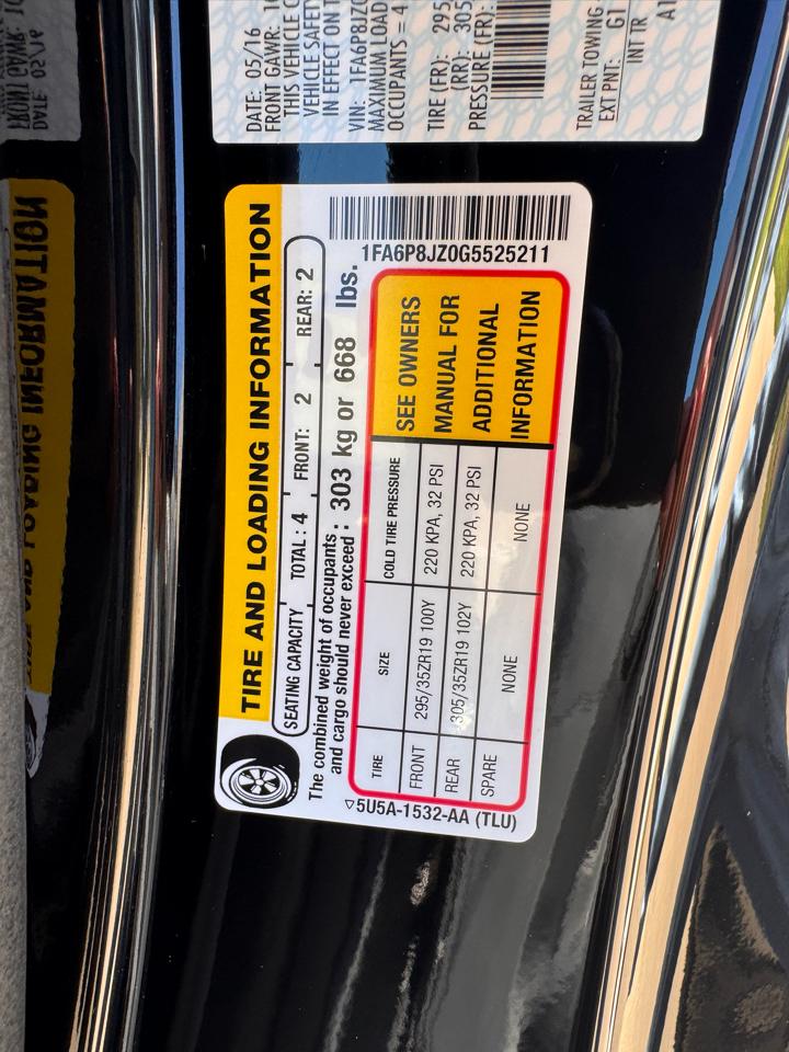 Ford Mustang 2dr Fastback Shelby GT350 2016