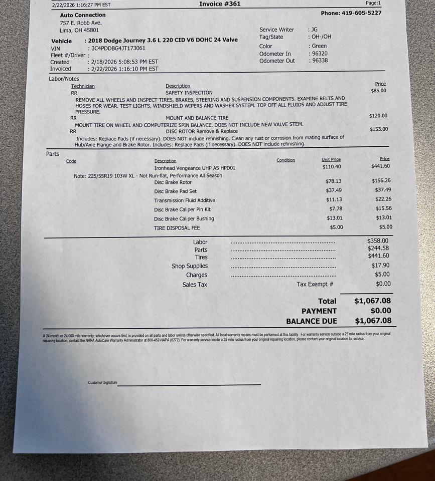 Dodge Journey SXT AWD 2018