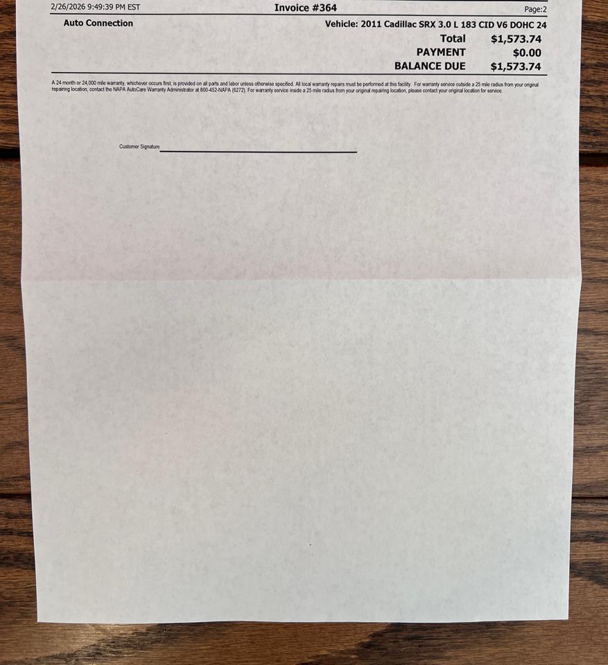 Cadillac SRX FWD 4dr Performance Collection 2011