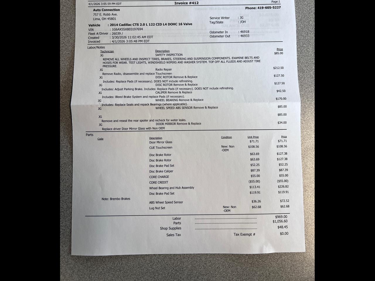 Cadillac CTS Sedan 4dr Sdn 2.0L Turbo Luxury AWD 2014