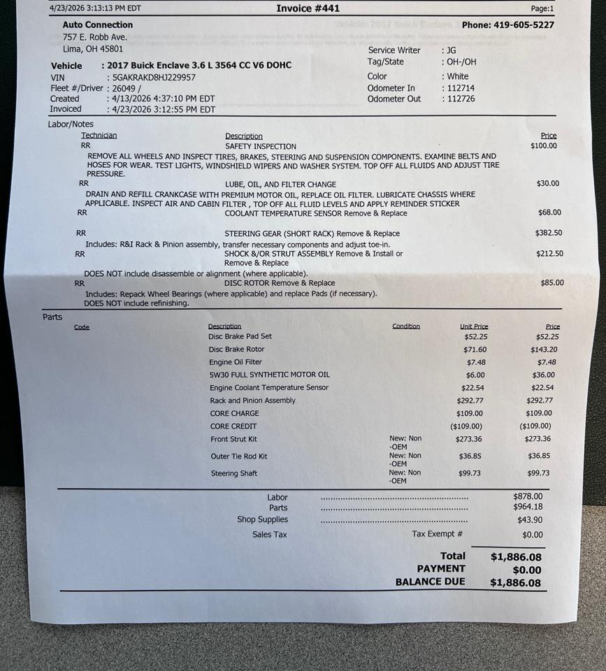 Buick Enclave FWD 4dr Convenience 2017