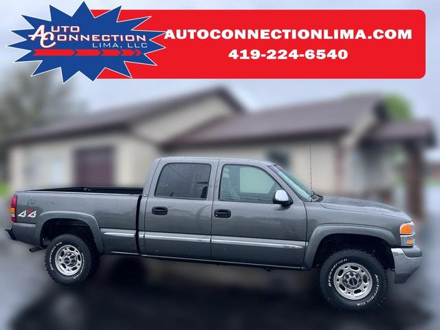 Gray 2002 GMC Sierra 1500HD 4 Dr SLE 4WD Crew Cab SB HD Pickup Truck Four-Wheel Drive Automatic