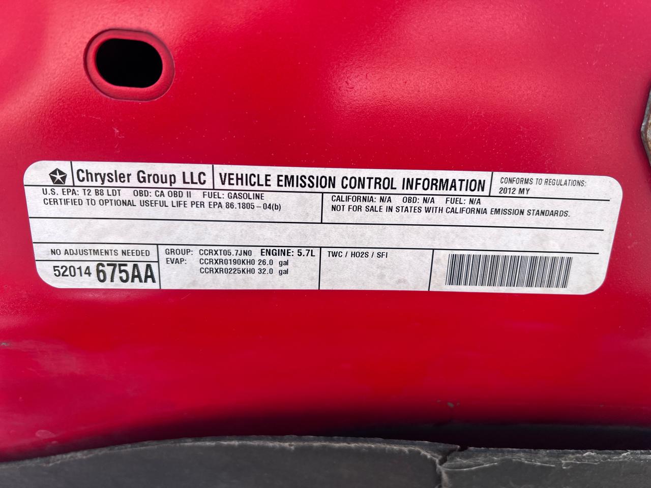 RAM 1500 2WD Reg Cab 120.5" Sport/R/T 2012