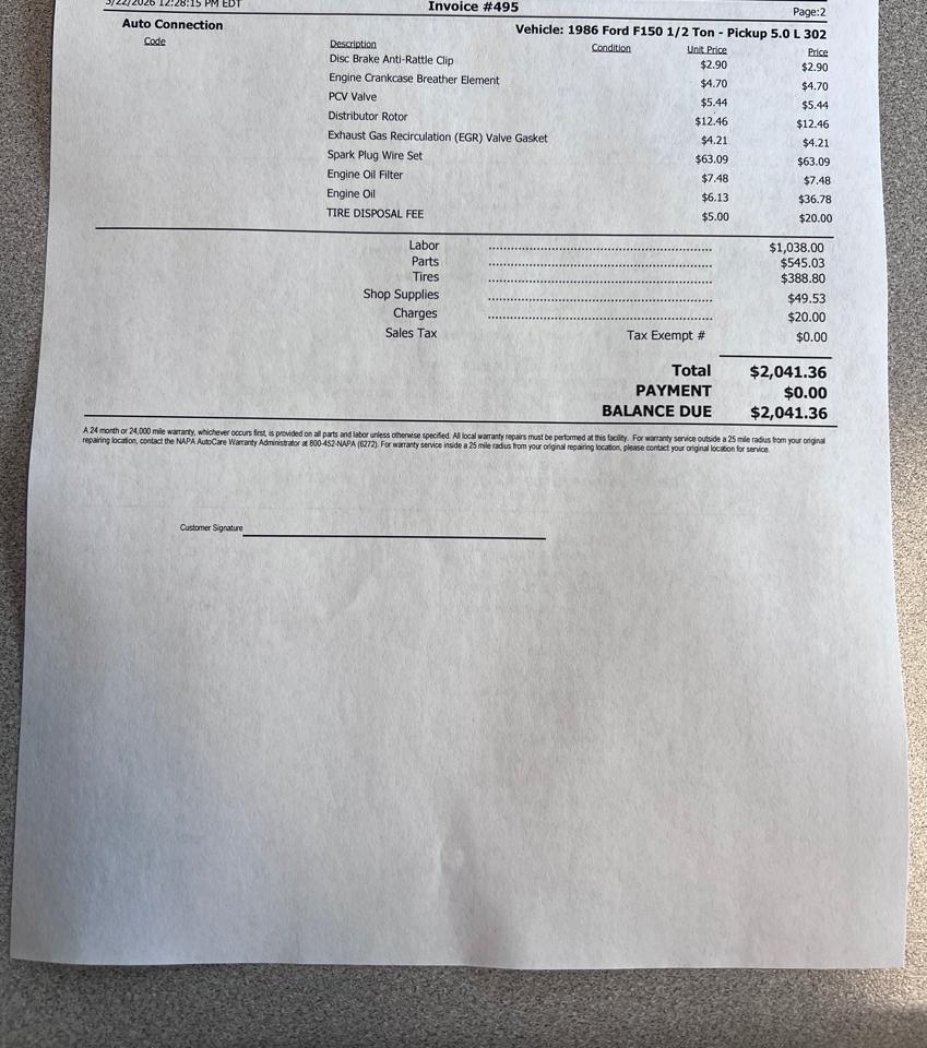 Ford F-Series Pickup F-150 Flareside 117.5" WB 1986