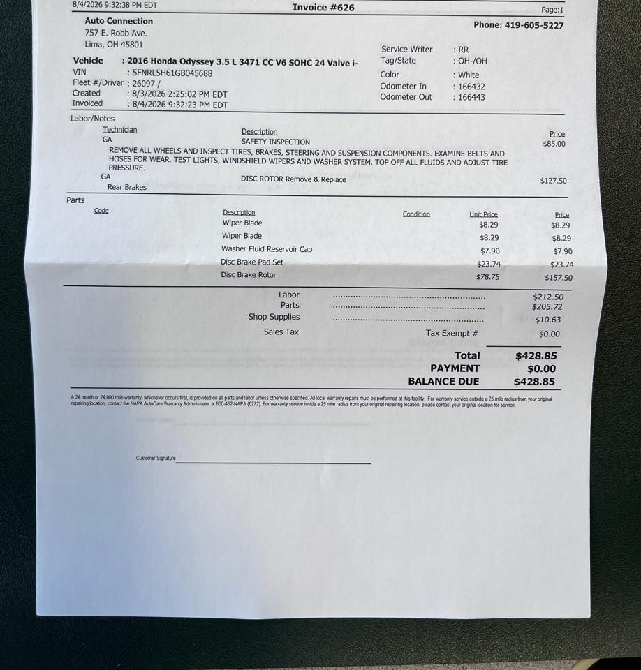 Honda Odyssey 5dr EX-L 2016