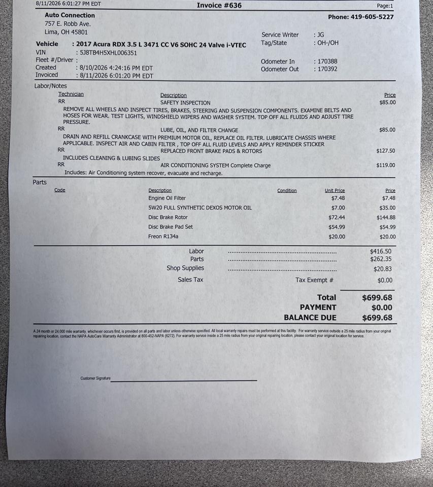 Acura RDX AWD w/Technology/AcuraWatch Plus Pkg 2017