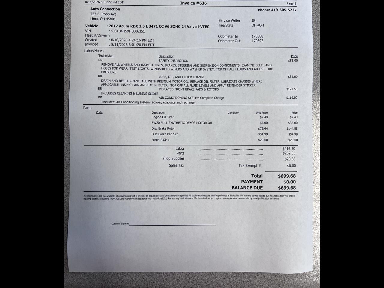 Acura RDX AWD w/Technology/AcuraWatch Plus Pkg 2017