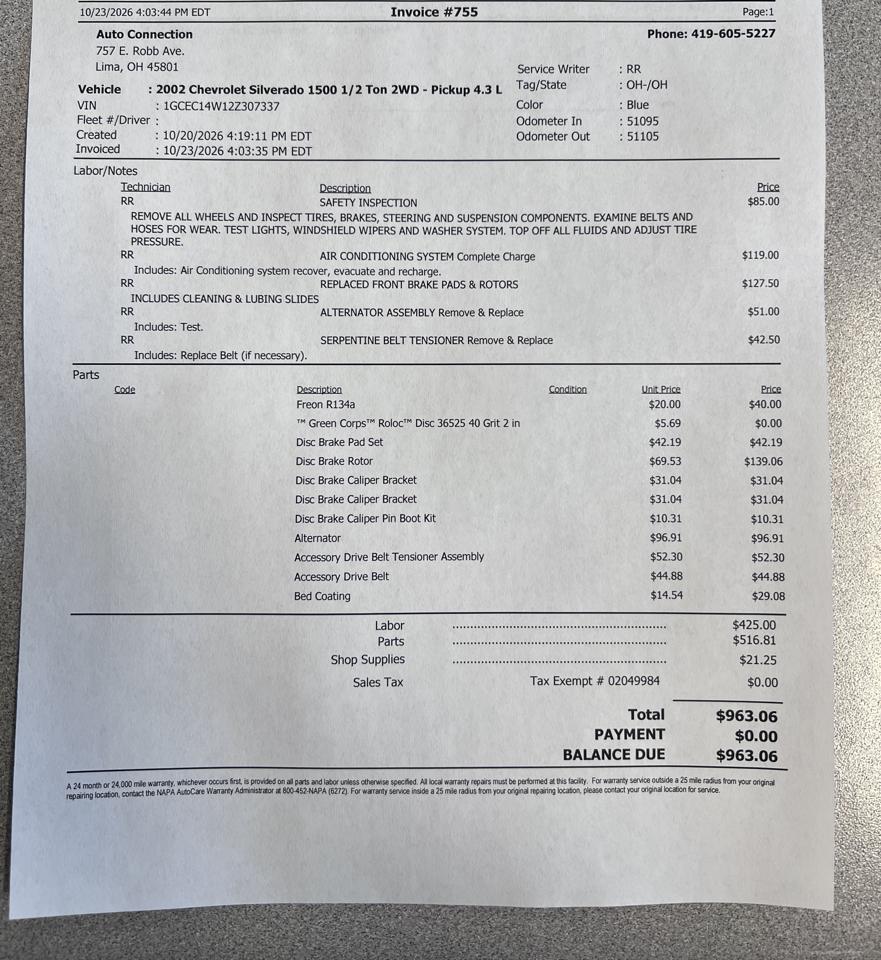 Chevrolet Silverado 1500 Reg Cab 119.0" WB 2002