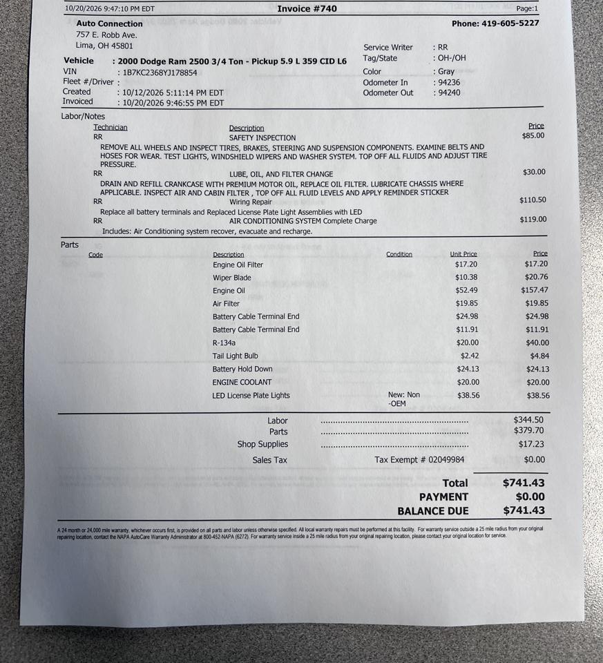 Dodge Ram 2500 4dr Quad Cab 139" WB HD 2000