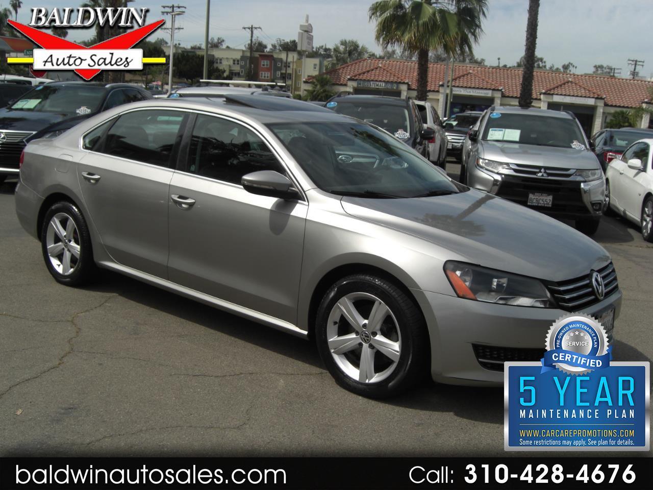 Volkswagen Passat 4dr Sdn 2.5L Auto SE PZEV 2012