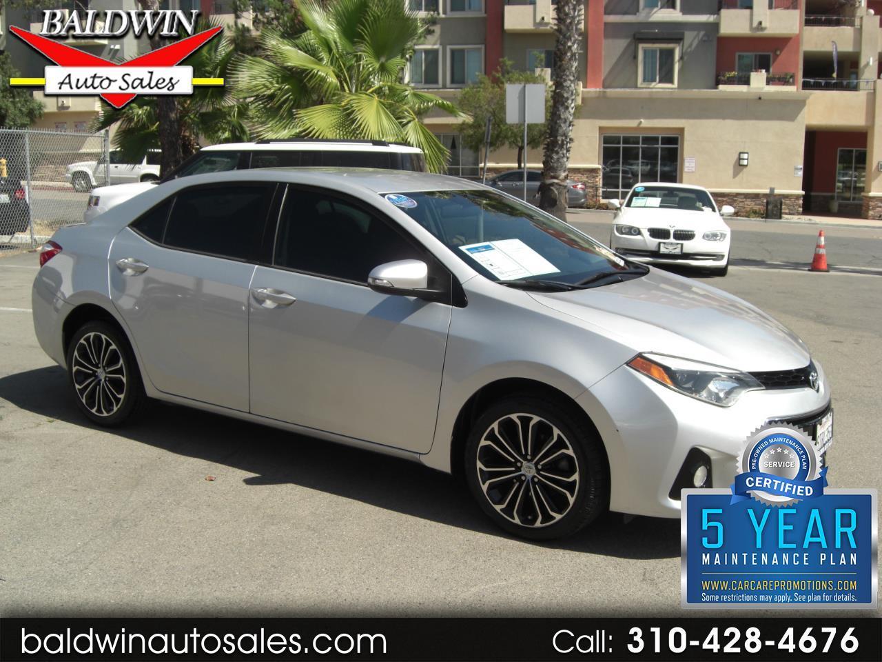 Toyota Corolla 4dr Sdn CVT S Plus (Natl) 2015
